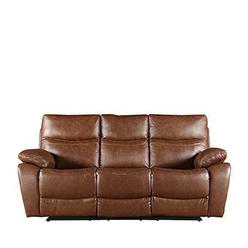 HomeTown Lopez Half Leather 3 Seater Recliner Amazon.in Home & Kitchen