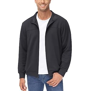 MAGCOMSEN Men’s Track Jackets Lightweight Full-Zip Casual Coat Workout Running Athletic Active Jacket With Pockets