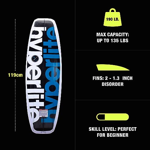 image for Hyperlite Motive Jr. Kids Wakeboard Package with Remix Bindings for Ki
