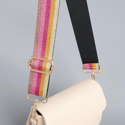 Image of chushui Woven Stripe Purse Straps,Replacement Crossbody Wide Shoulder Adjustable Strap for Bag Handbags