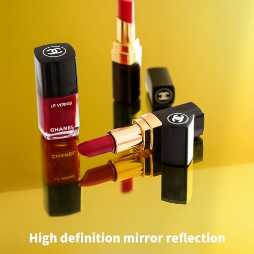 Image of 5pack Mirror Acrylic Sheets, 12 inch x 12 inch Opaque Glossy Mirror Plastic Sheet with 1 /8 Inch(3mm) Thickness, Rigid Tinted Mirror Acrylic for Cutting, Sawing, Laser Cutting (5, Gold, 12X12)