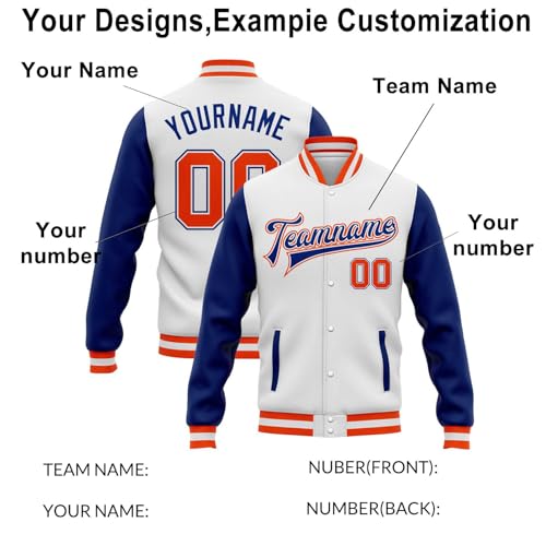 Custom Jacket for Men Women,38 Color Custom Jacket with Your Team Name,Personalized Varsity Jacket Baseball Varsity Jacket2