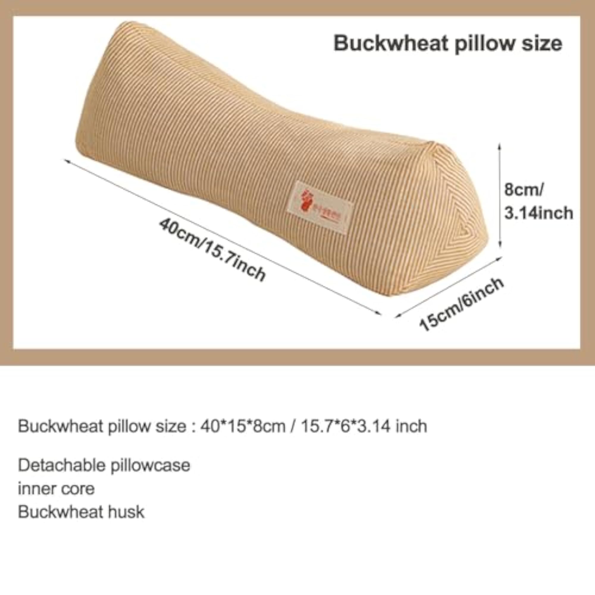 Neck & Cervical Buckwheat Support Pillow for Pain Relief