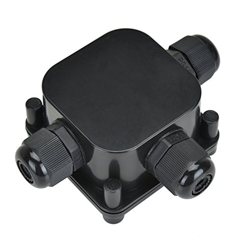 Pretop Wasserdichte Abzweigdose [5er-Pack] Kabelmuffe, Wasserdichte Verbindungsdose, Verteilerdose, Dosenmuffe Erdkabel IP68 230V [Schwarz]