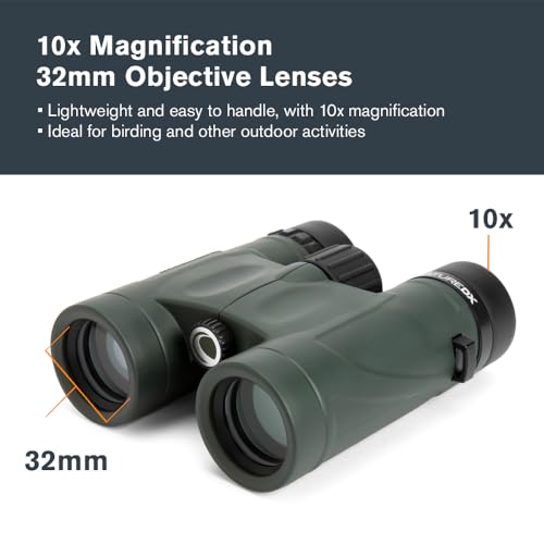 Celestron 71331 Nature Dx 10X32 Prisma Bak-4 Binocolo, Verde - 2