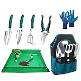 Matériau durable et résistant : Ce jeu d'outils de jardinage manuels est fabriqué en matériau résistant à l'usure pour conserver sa forme durablement, réduisant la fréquence de remplacement. Il offre une performance fiable dans les environnements humides ou les sols mouillés, tout en restant léger pour un usage confortable pendant de longues séances de jardinage.