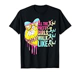All The Pretty Girls Walk Like This Softball Lover Sport Fan T-Shirt