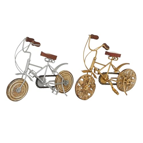 Escultura decorativa de bicicletas de metal, set de 2 piezas miniatura 3