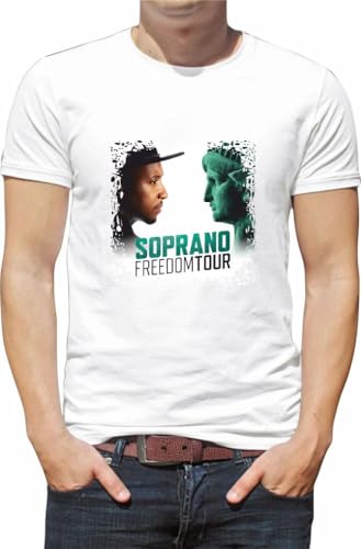 Générique T Shirt personnalisé Chanteur Soprano Freedom Tour Concert N089 (Blanc, L)