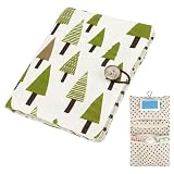 KOHVAN Borsa Porta Pannolini e Salviette per Neonato, Organizer Fasciatoio da Viaggio Fantasia Foresta, Pochette Cambio Compatta e Portatile per Mamma, Accessorio per Passeggino e Borsa Ospedale