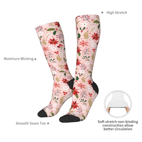 Image of Knee High Socks for Women Girls Fashion Women's Festival Stockings for Casual Running Work Travel