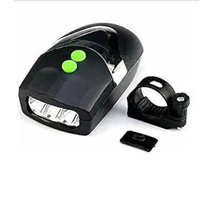 AFPIN Cycle Light (3 Modes) + Cycle Light and Horn - Siren Hooter Cycling LED Front Light (Multicolor)