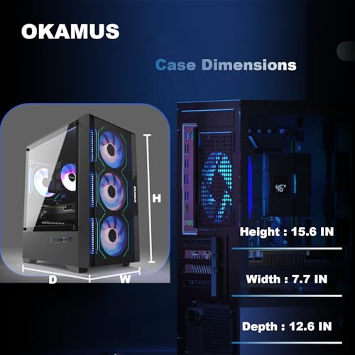 Image of Gaming PC Desktop Computer, i7-6700 CPU Up to 4.0GHz, GTX 1660 Super 6GB GDDR6, 16GB RAM, 512GB M.2 SSD, WiFi 6, BT 5.3, 4 ARGB Fans, Win 11 Home, 400W PSU, Prebuilt Gaming Tower
