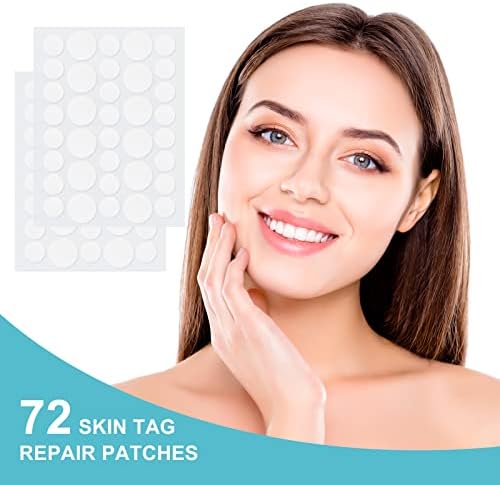 Bestomrogh 114Pcs Skin Tag Remover Patches, Face Care Mole Wart Tool, Skin Tag Remover Kits at Home for 2-5mm Skin Tags