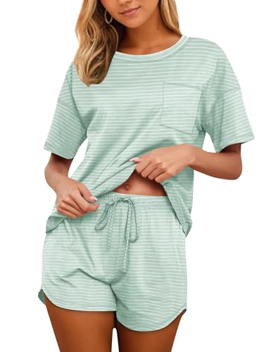 KCW Short Sleeve Cotton Pajama Sets for Women...