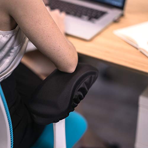 Adjustable Office Chair Armrest Covers: Stretchable Memory Foam Arm Covers For Gaming Chairs; Relieve Forearm & Elbow Pain; Desk Office Chair Arm Pads; Replacement Covers For Arms 6-10 Inch - Set Of 2 #TOP3