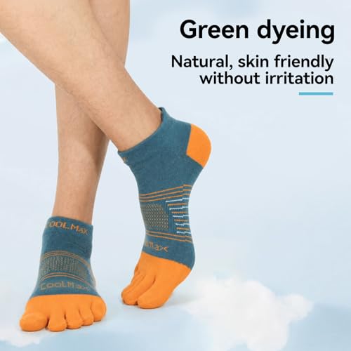 Image of Toe Socks Cool-max Running Socks for Men Women 3 Pairs Athletic Breathable Five Finger Socks