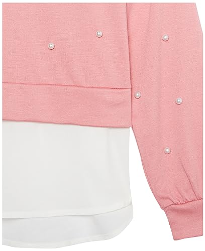 Speechless Girls' Two-fer Pearl Beaded Drop Shoulder Pullover4