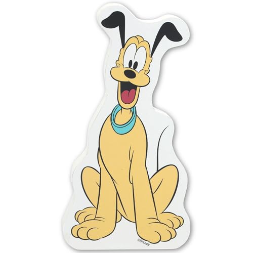 Image of Disney Pluto Shelf Sitter Decor | Chunky Wood Block Decoration for Kids' Bedroom or Play Room