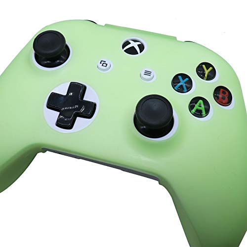 Ralan Controller Cover Silicone, Silicone Controller Cover Skin Protector In Dark Compatible For Xbox Ones Controller (Black Pro Thumb Grip X 8,Cat + Skull Cap Cover Grip X 2) #TOP3