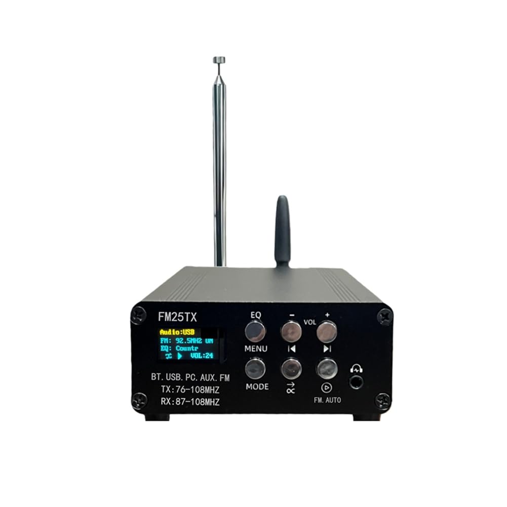 Émetteur FM FM25TX 2,5 W, Radio FM Stéréo, Lecture et Transmission Audio, Bluetooth MP3 sans