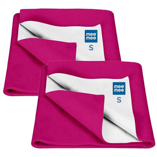 Image of Mee Mee Breathable & Total Dry Sheet Protector Mat (Rani Pink) Pack of 2