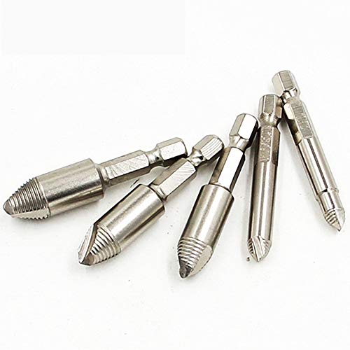 5 Piezas Extractor de Tornillos Elimina los tornillos dañados removedor de tornillo Broca Herramienta para Sacar Tornillos Roto