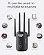 QLOCOM 2025 Neuestes WLAN Verstärker 1200Mbit/s Repeater, 5GHz & 2.4GHz Dualband WiFi Repeater mit WPS, App Steuerung, WiFi Booster Kompatibel Allen WLAN Geräten