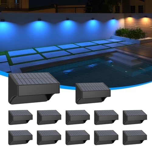 ZCXLIGHT Solar Fence Lights,Fence Solar Lights Outdoor Waterproof...