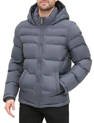 Tommy Hilfiger Herren Hooded Puffer Jacket Daunenalternativer Mantel,...