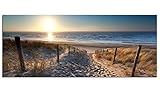 Glasbilder Wandbild AG312502080 Sand Weg zum Strand 125 x 50cm / Deco Glass, Design & Handmade/Eyecatcher, Kunstdruck!