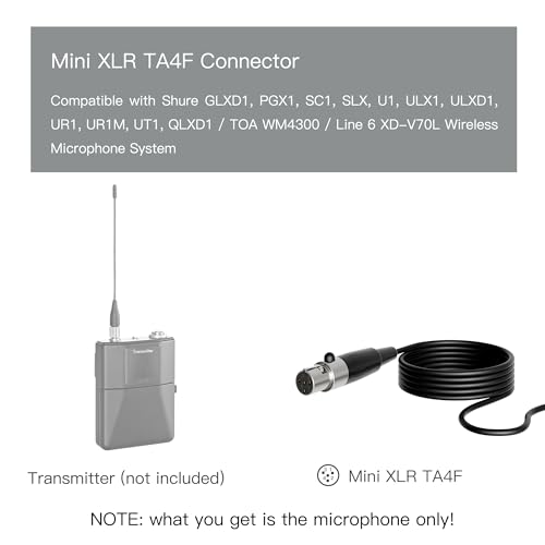 Micro cravate JK MIC-J 044 TA4F mini XLR pour système audio de poche