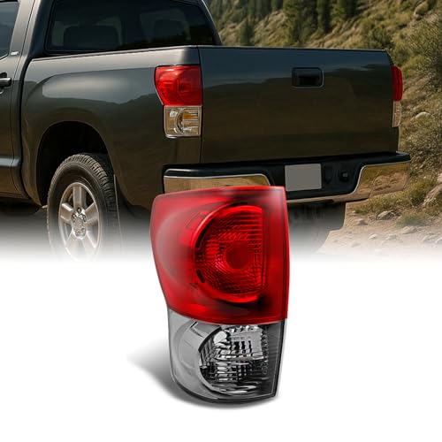 AKKON - For Toyota Tundra Pickup Truck Red Clear Tail Light Rear Brake Lamp Driver Left Side Replacement