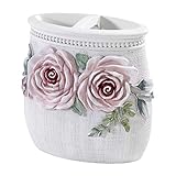 Avanti Linens - Toothbrush Holder, Resin Bathroom Accessories, Floral Home Decor (Spring Garden Collection)