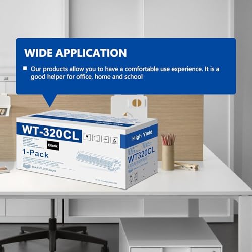 Image of 1-Pack Black WT320CL WT-320CL Waste Toner Box MFC-L8900CDW Replacement for Brother WT 320CL HL-L8250CDN HL-L8350CDW HL-L9200CDWT HL-L8350CDWT MFC-L8600CDW MFC-L9550CDW Printer Toner