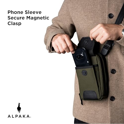 ALPAKA Modular Sling V2 - Phone Crossbody Bag, Magnetic Quick Access, Travel Sling Bag with Adjustable Strap, Axogrid 300D3