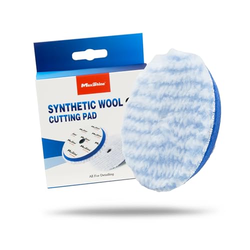 Maxshine 3" Universal Synthetic Wool Cutting Pad – Durable Hook &amp; Loop Pad for Heavy-Duty Use – Compatible with DA &amp; Rotary Polishers – Ideal for Paint Correction &amp; Defect Removal