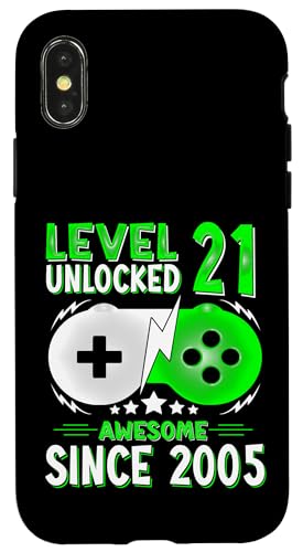 Level 21 Unlocked Birthday 21 Years Old Gifts 21st Birthday �X�}�z�P�[�X iPhone X/XS �p