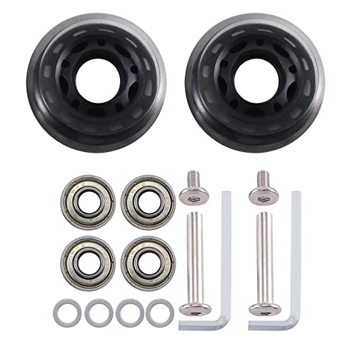 Giyofom Reemplazo de Maleta de Equipaje de 60 Mm X 18 Mm Ruedas Llave de Ejes ReparacióN de Lujo con Ruedas de PU Cojinetes de Acero Al Carbono