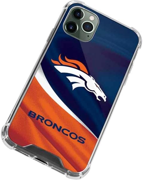 Skinit Clear Phone Case Compatible with iPhone 11 Pro Max - Officially Licensed NFL Denver Broncos Design