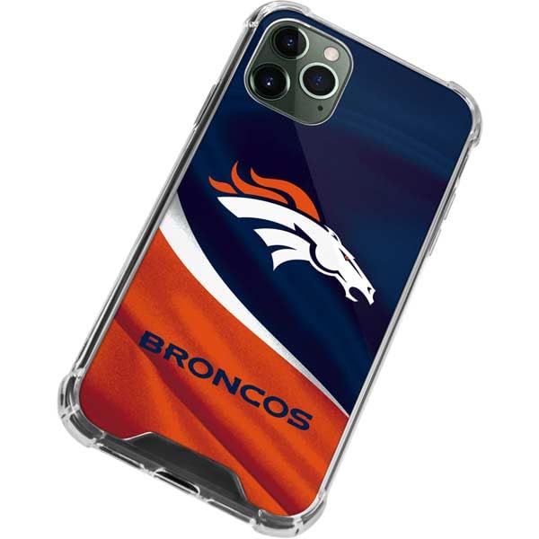 Skinit Clear Phone Case Compatible with iPhone 11 Pro Max - Officially Licensed NFL Denver Broncos Design