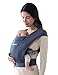 Ergobaby Embrace Porte Bebe Nouveau-ne Physiologique et Ergonomique Extremement Doux, Soft Navy