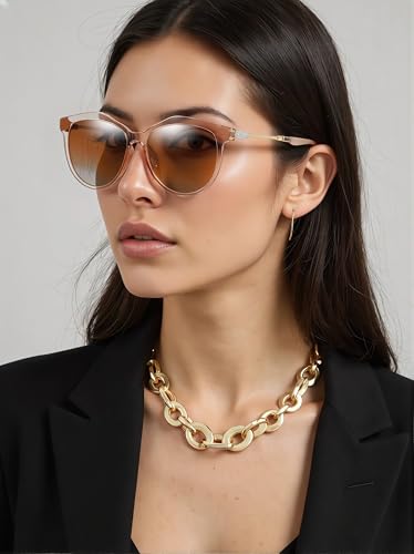 Vintage Polarized Womens Sunglasses Oversized Sunglasses for Women Rhinestone Shiny Sun Glasses Driving Travel