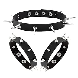 Manfnee Punk Gothic Armband Spike Klinknagel Manchet Armband Metalen Bezaaid Polsband Choker Verstelbare