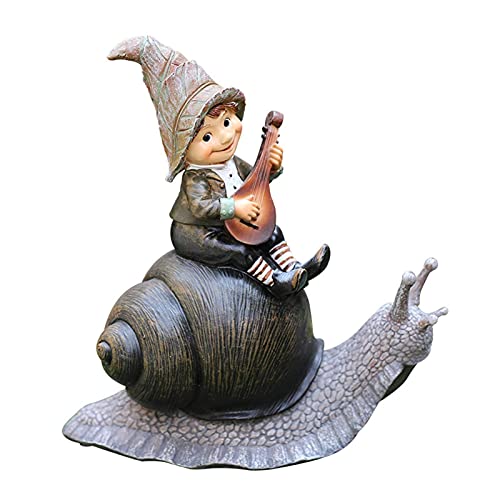 Statue d'escargot rockery elfe extérieur ZXQUEGF en résine