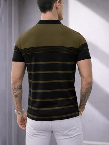Image of Noble Monk Men's Regular Fit Polo Neck T-Shirt | Half Sleeve
