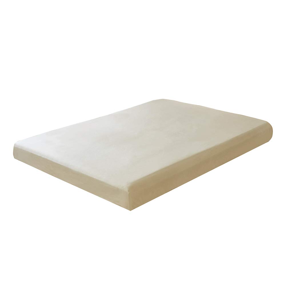 Qikegooods Beige Fitted Sheet Queen Size Ultra-Soft Wrinkle Resistant Brushed Microfiber Bedsheet