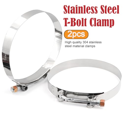 Image of Straight Coupler Silicone Hose ID 5 inch 4 Ply Polyester Reinforcement as Turbocharger Tube Air Intake Pipe with 2 Stainless Steel T Clamps