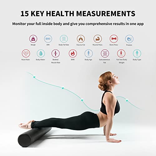 Body Fat Scale, Posture Extra Large Display Digital Bathroom Wireless Weight Scale Composition Analyzer With Heart Rate Heart Index & Body Shape Index With Free App 400Lb Black #TOP3