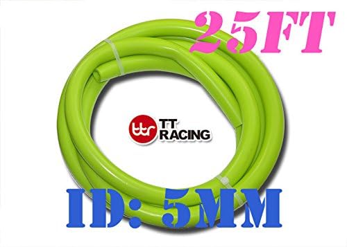 5mm (3/16") Silicone Vacuum Tube Hose Tubing for Air Coolant / Water – 25ft 7.5m Lime